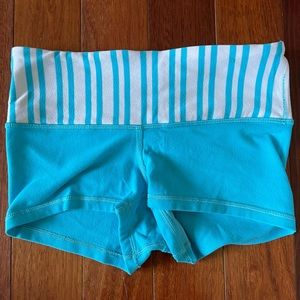 turquoise booty shorts